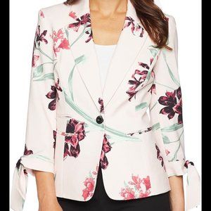 Nine West Pink Floral Blazer